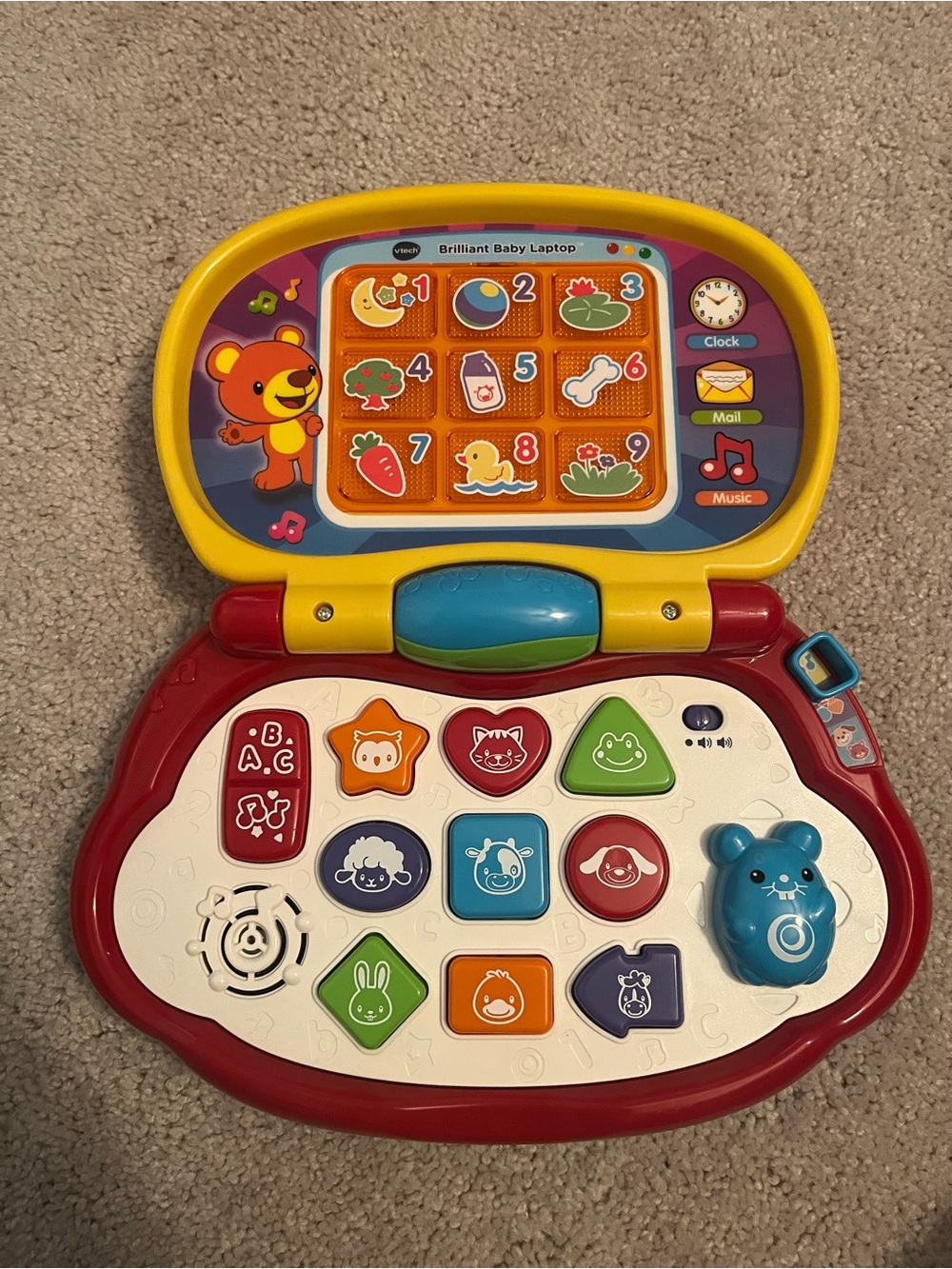 Baby Laptop Kids Toy - Red & Yellow Educational Playset